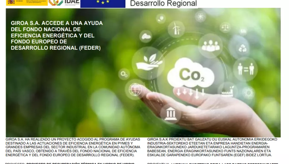 PROYECTO DE RECUPERACIÓN TÉRMICA EN HORNO DE VIDRIO PARA PRODUCCIÓN DE VAPOR FAES/VICRILA