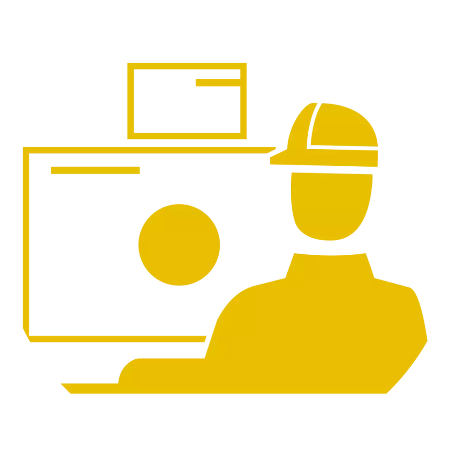 Dark yellow industrial inspection