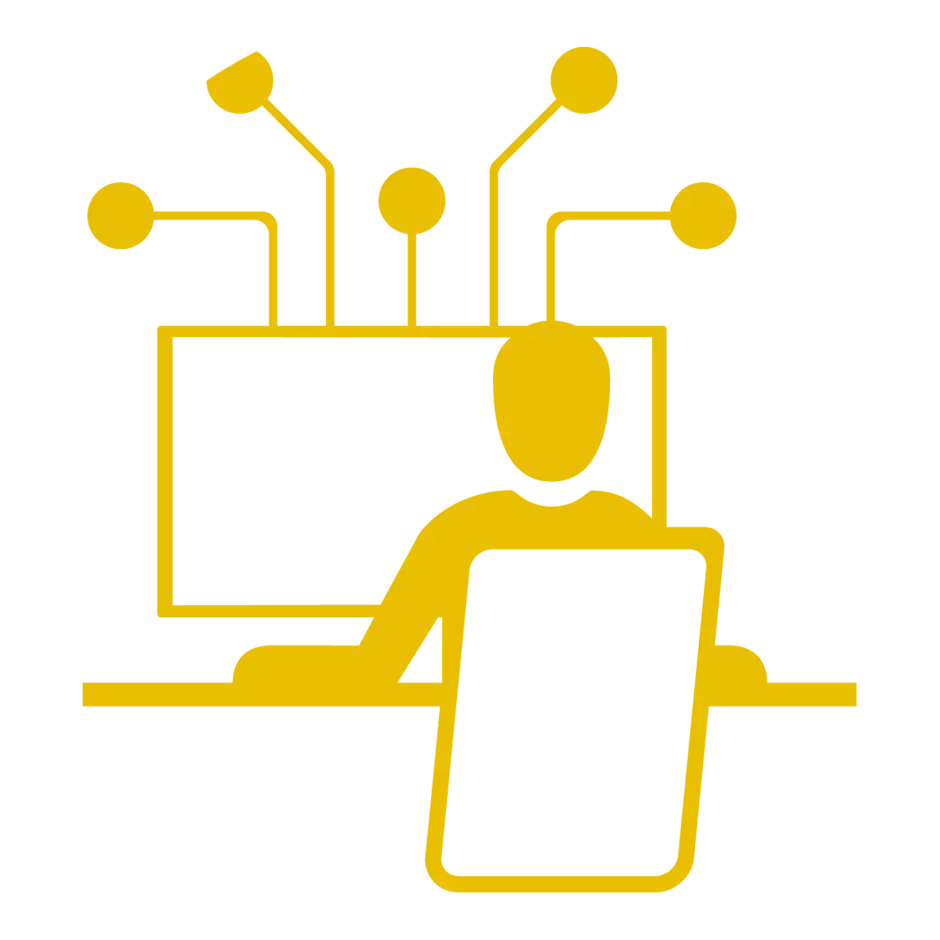 Dark yellow new digital services