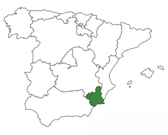 Mapa España (Murcia) Green