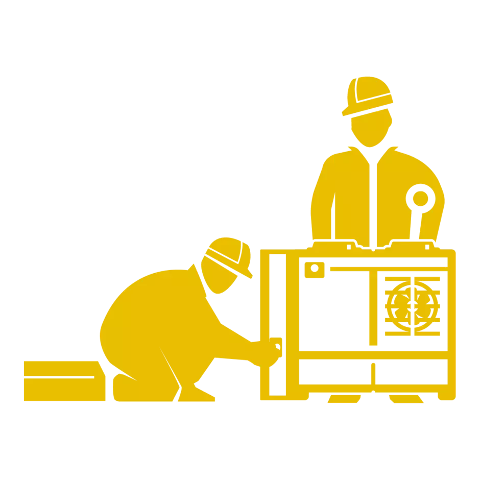 Dark yellow industry maintenance