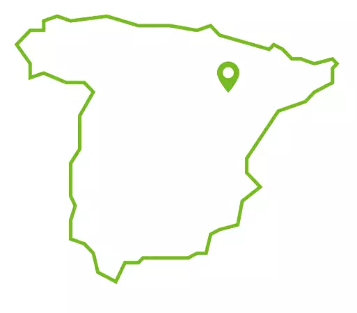 Mapa España (Huesca) green