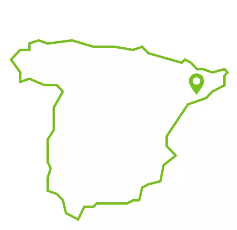 Mapa España (Catalunya) green