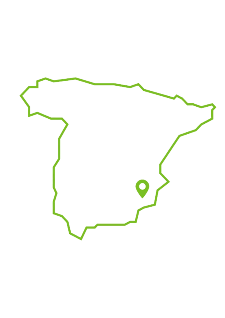 Mapa España (Comunitat valenciana) green