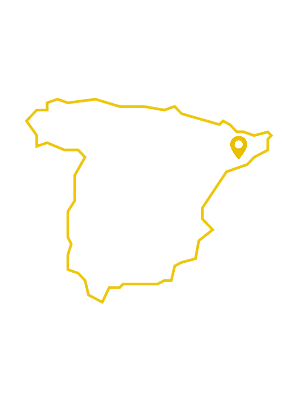 Mapa España (Catalunya) Dark yellow