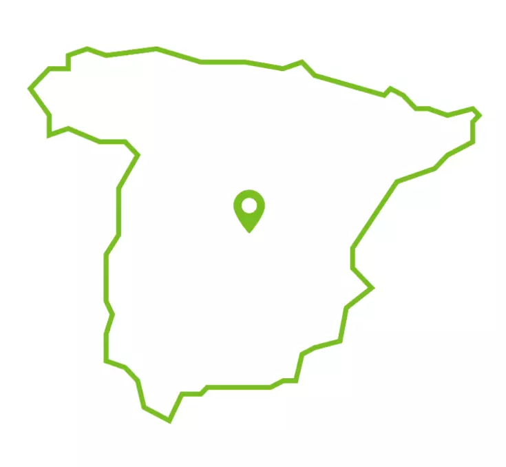 Mapa España (Comunidad de Madrid) green